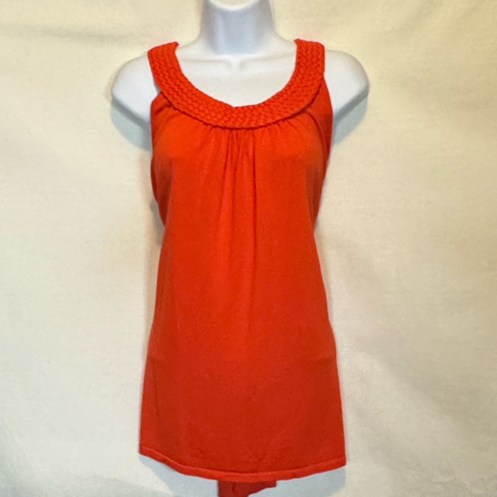 F-70 Joseph A. Orange Sleeveless Pullover Summer Blouse Size XL‎